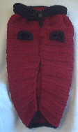 Black/Red Hand Crocheted Dog Sweater